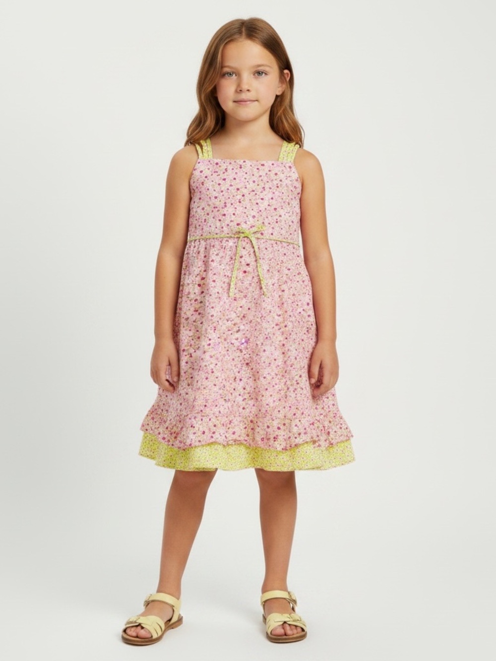 JONA MICHELLE Girl's Floral Ruffle Dress